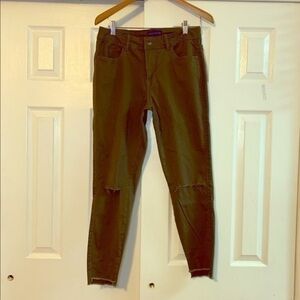 Forest Green Distressed Jeggings Size Small